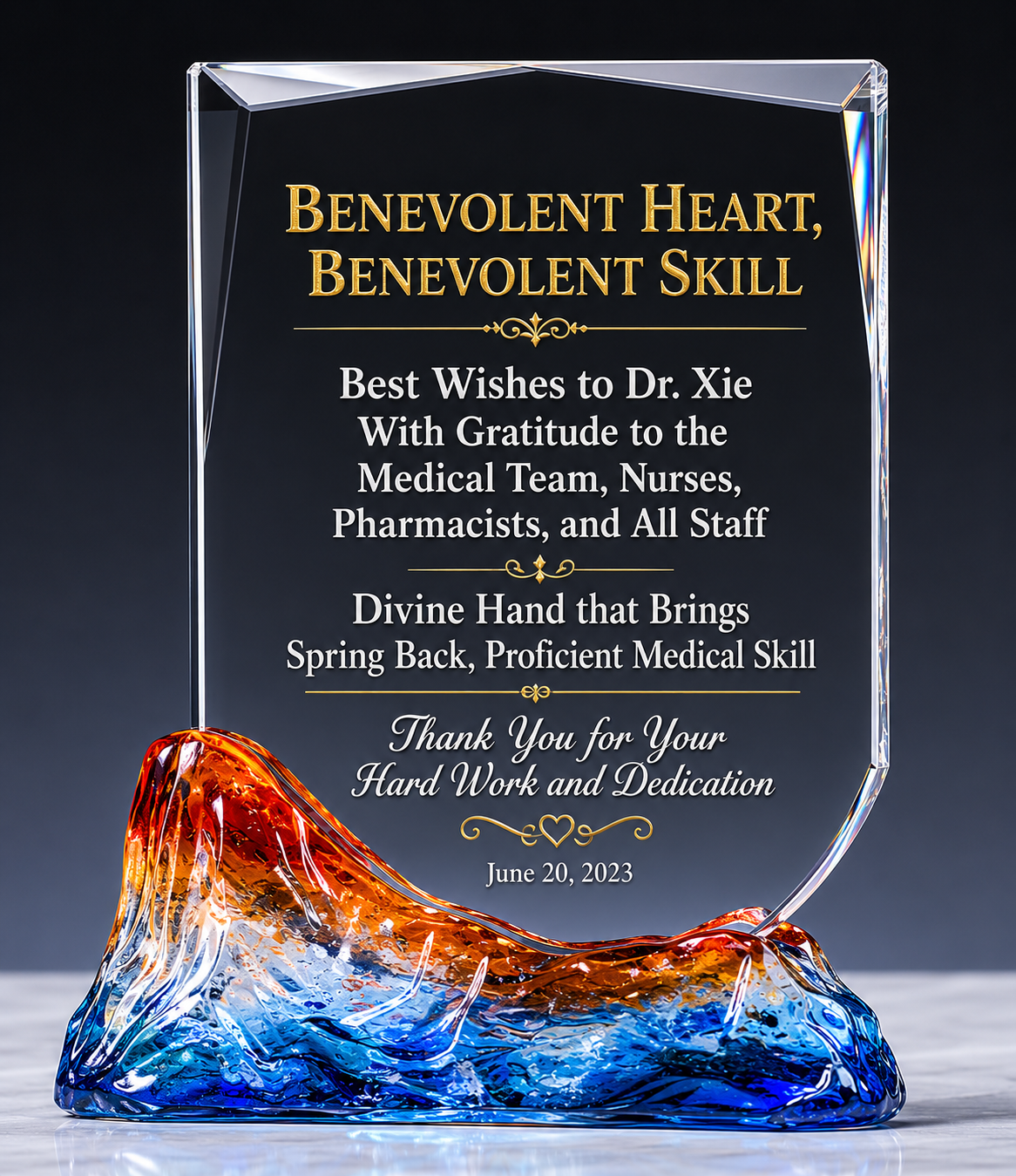 Heritage Glass Shield - Heritage Crest Award