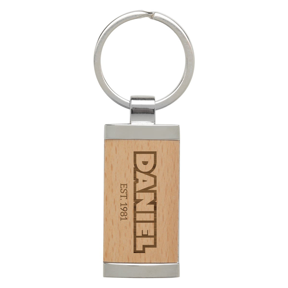 Timber Keychain with Metal
