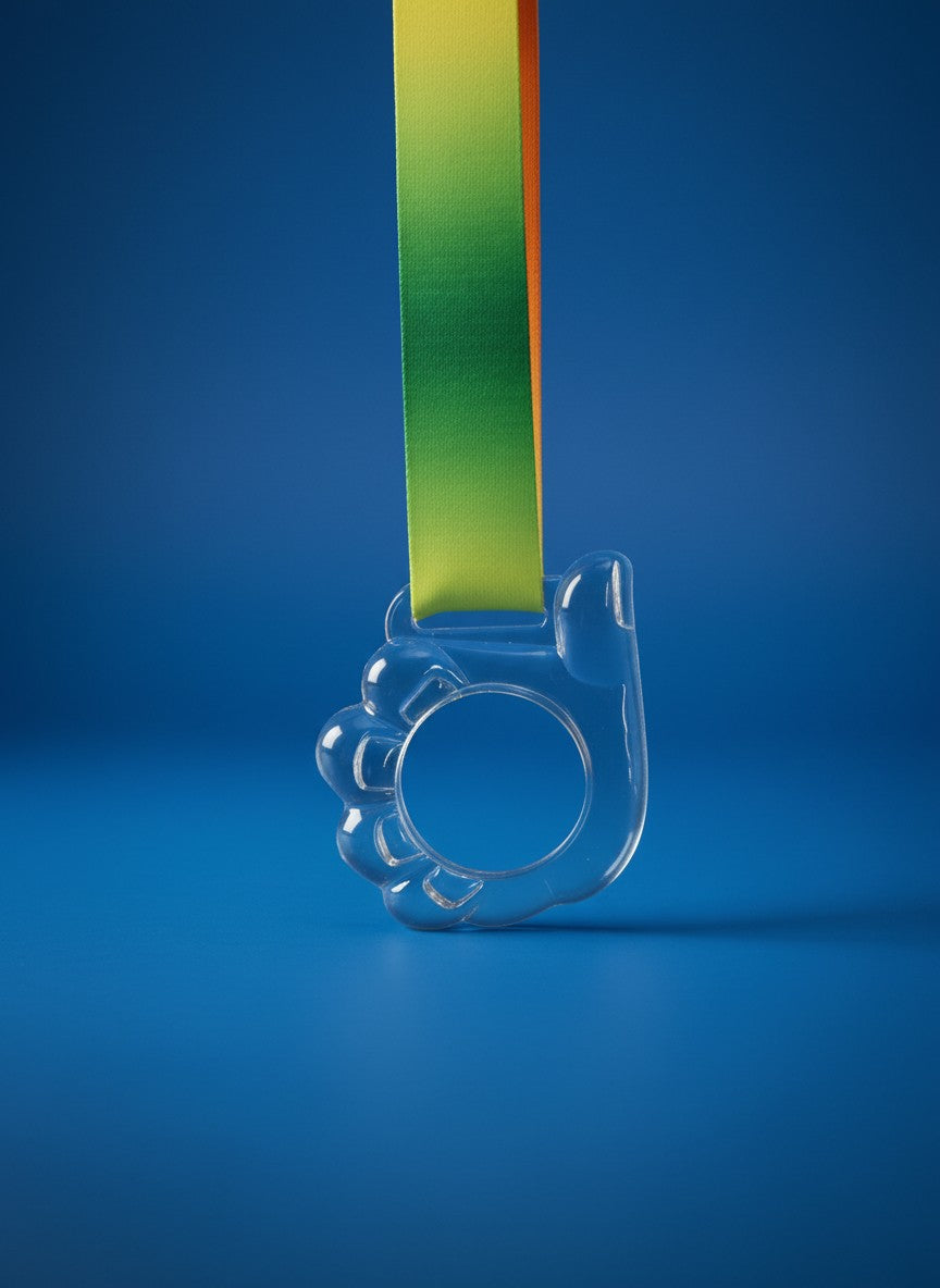 Elite Thumbs Up Glass Medal
