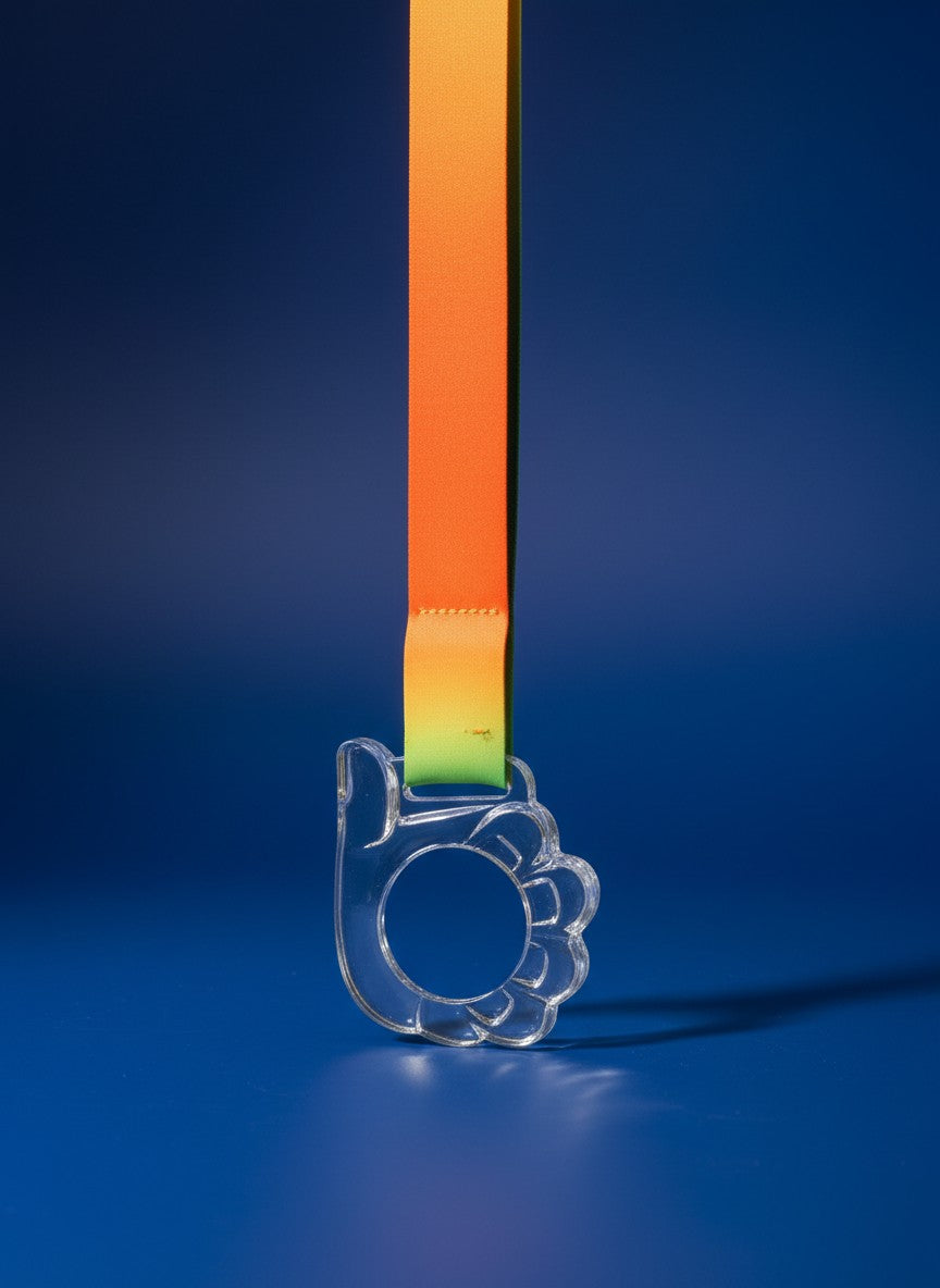 Elite Thumbs Up Glass Medal