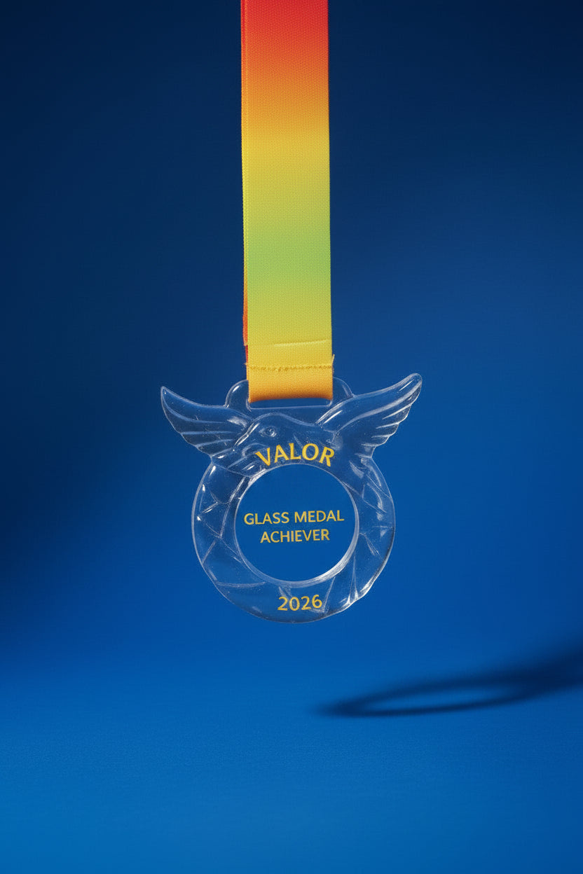 Victory Glass Medal - Valor Glass Medal