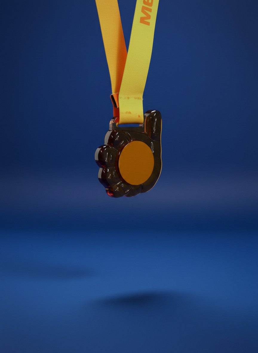 Elite Thumbs Up Glass Medal