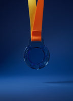 Champion Glass Medal - Crown  Glass Medal