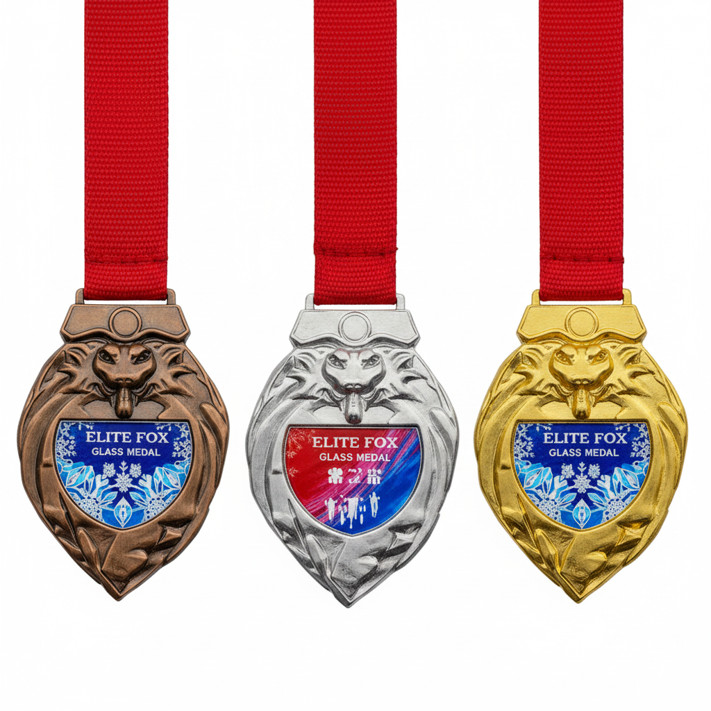 Elite Fox Glass Medal