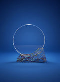Elite Leaf Glass Medal - Laurel Leaf Glass Medal