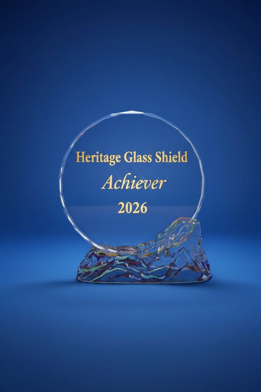 Platinum Glass Award - Heritage Glass Shield