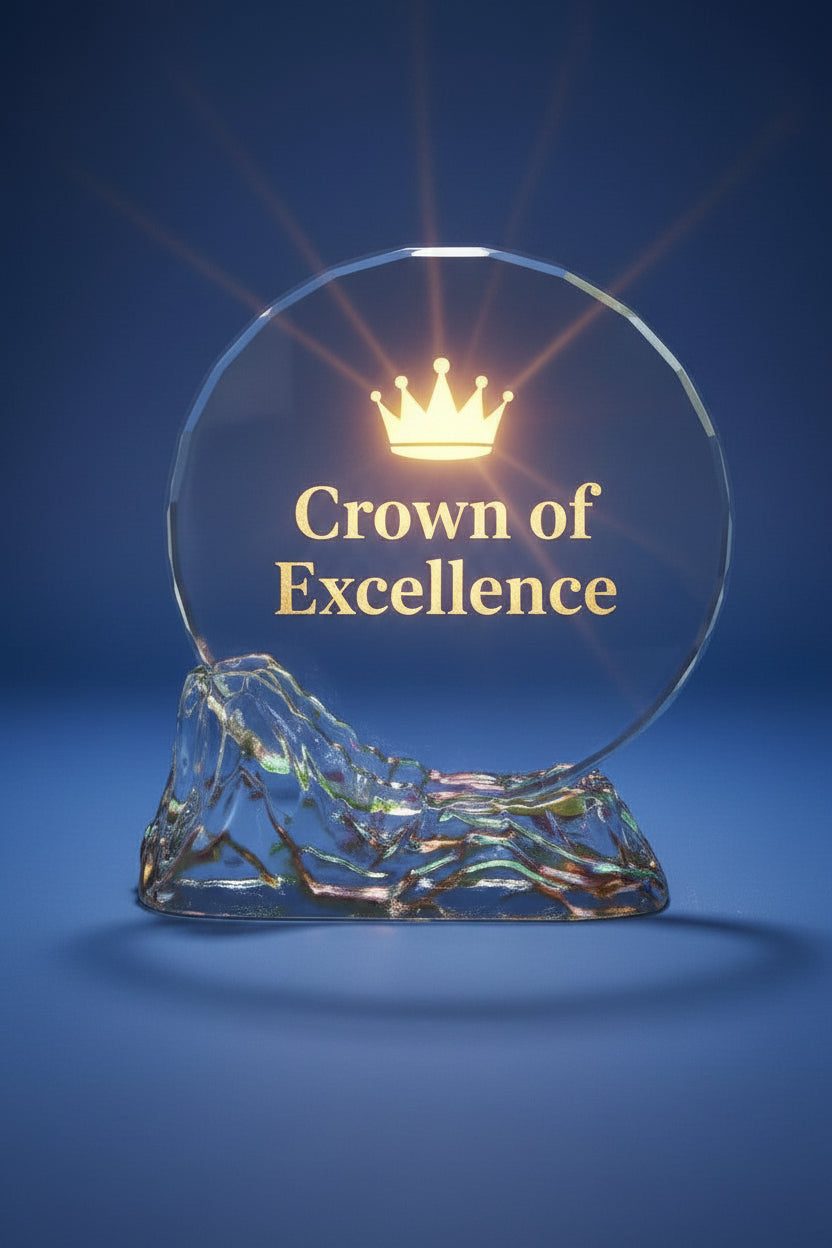 Elite Glass Shield -Crown of Excellence