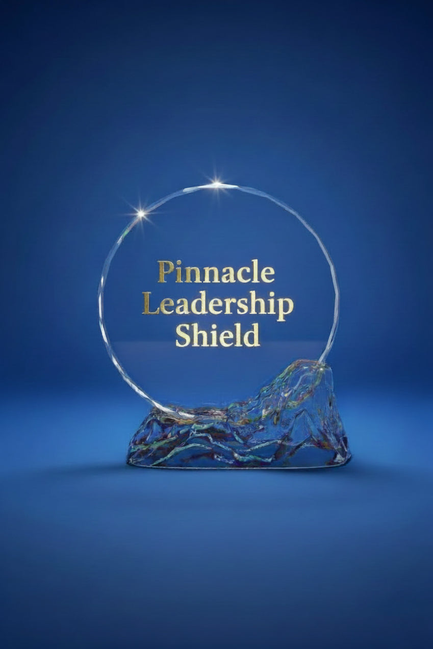 Classic Glass Shield -Pinnacle Leadership Shield