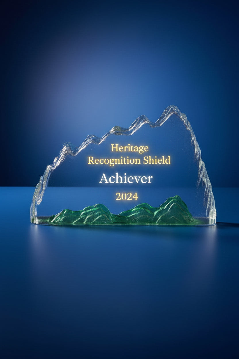 Heritage Glass Shield - Heritage Recognition Shield
