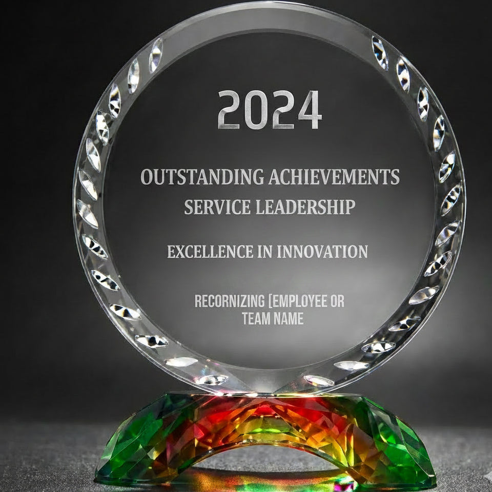 Victory Glass Shield - Elegant Victory Glass Recognition Shield