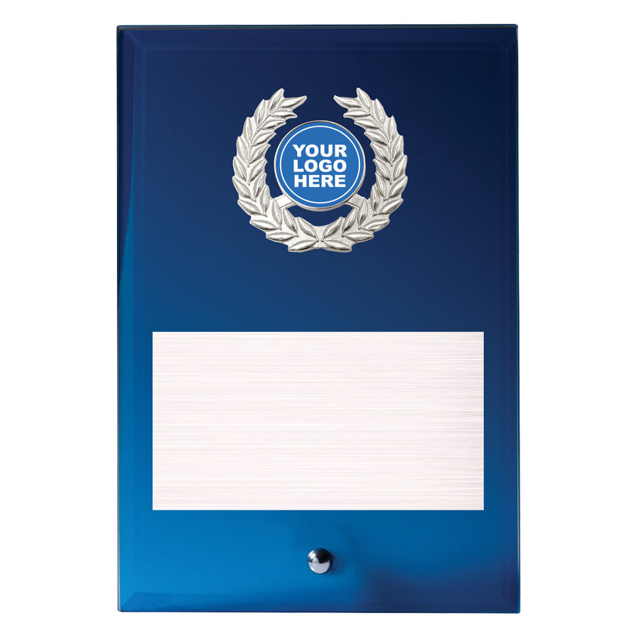 Blue Glass Plaque