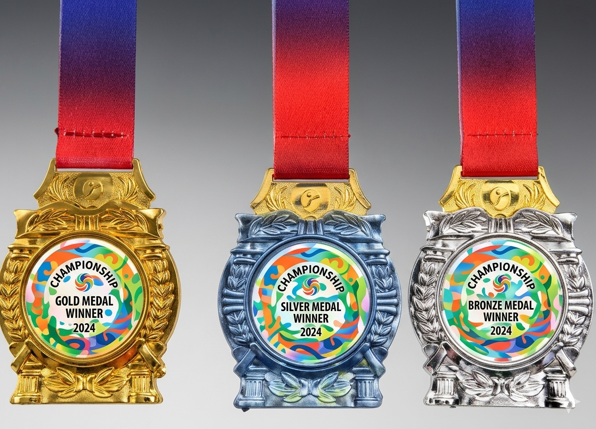 Elite Temple Glass Medal