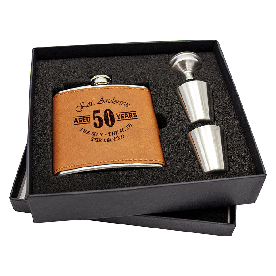 Flask Gift Box with Cups