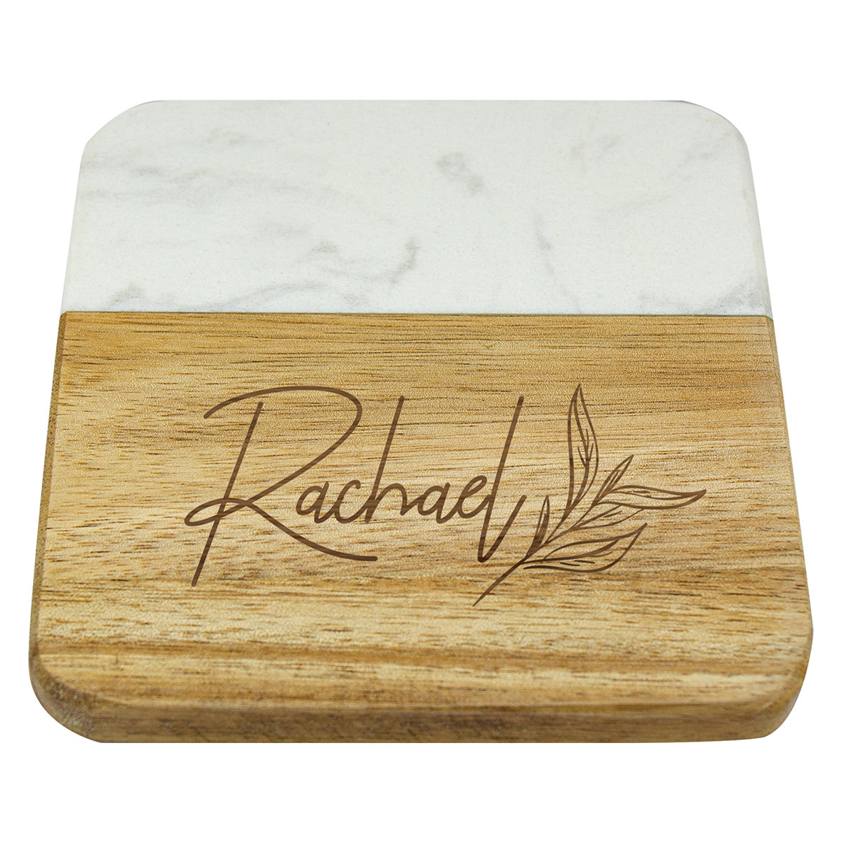Acacia & Marble Coaster